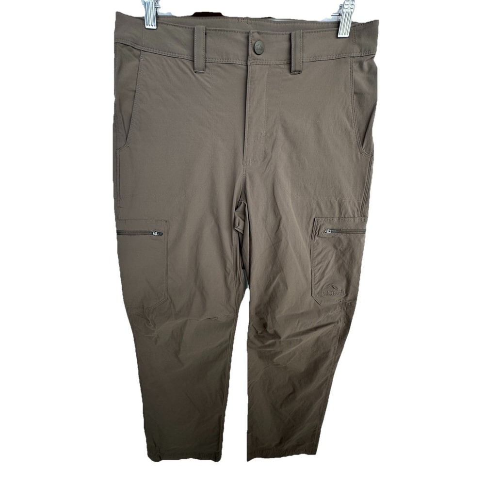 LL Bean Water Resistant Cresta Hiking Pants Mens 30x29 Brown Dark Cinder Gorpcor